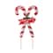 Glitzhome® 30" Metal Christmas Candy Cane Yard Stake